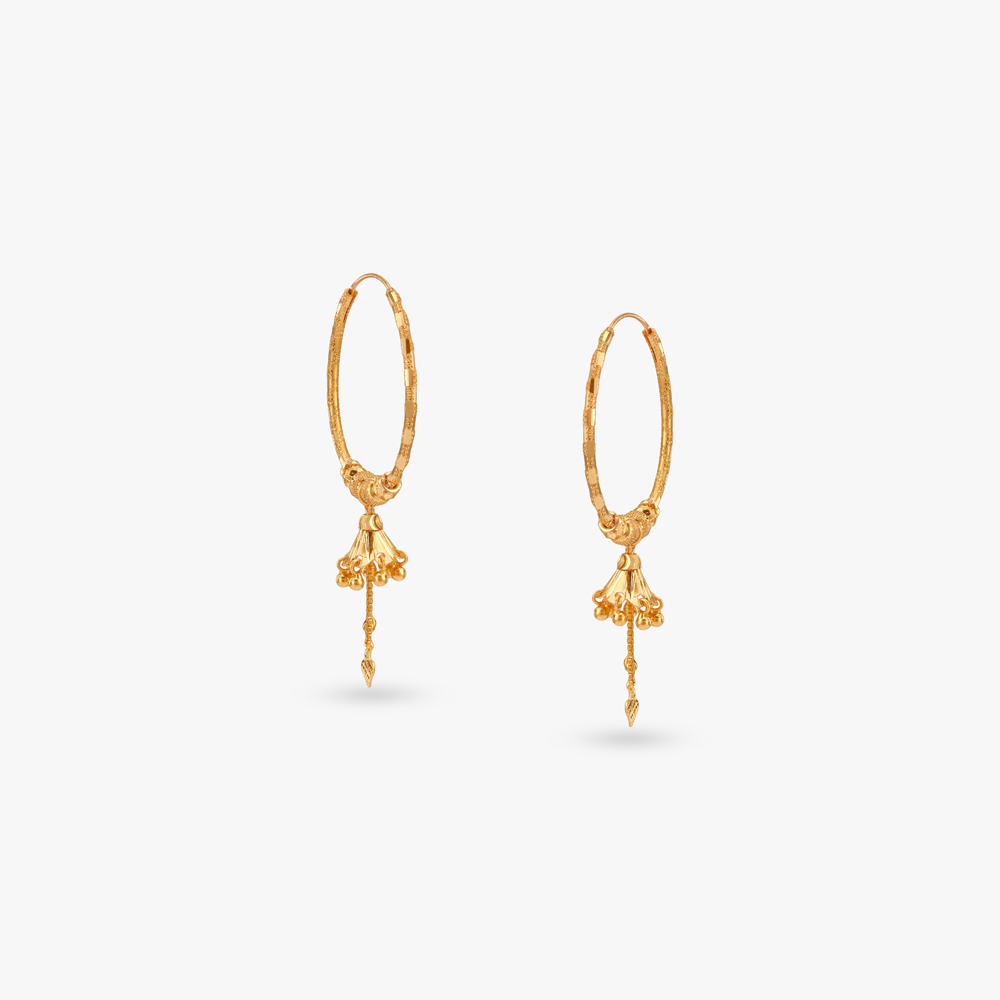 Ethereal Elegance Gold Hoop Earrings