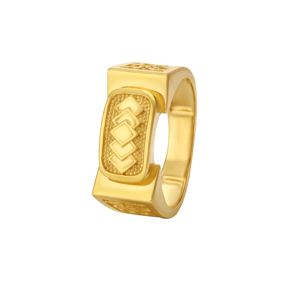 

Hollow Style Geometric Gold Finger Ring For Men