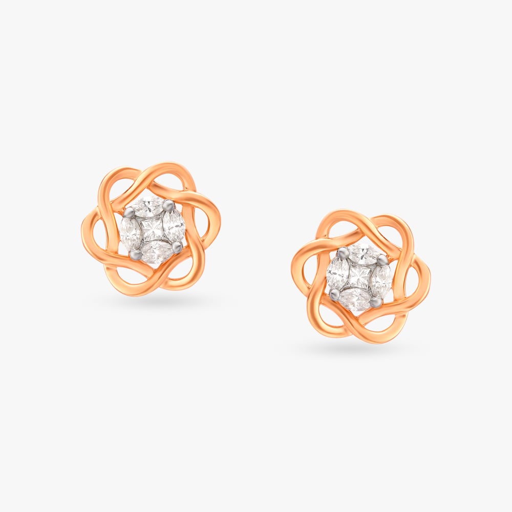 

Knot Diamond Stud Earrings