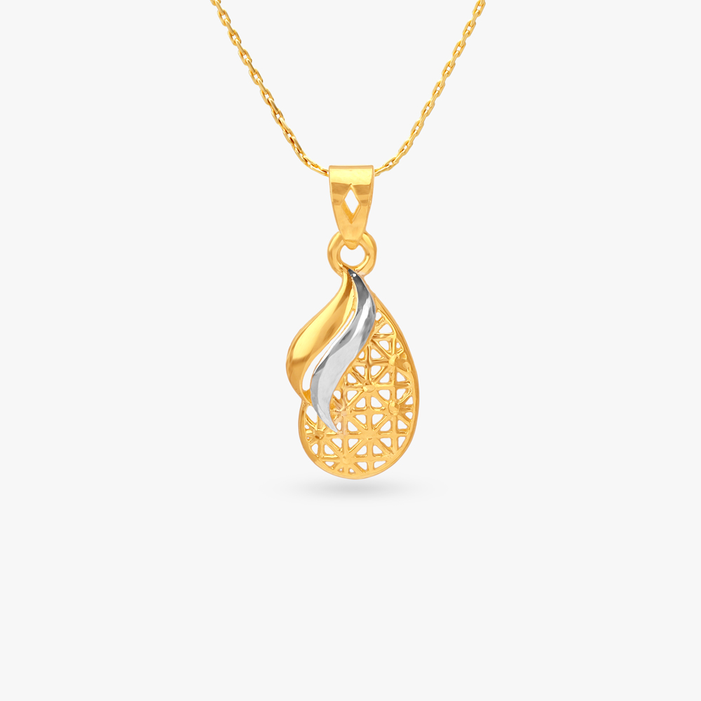 Flowing Grace Gold Pendant