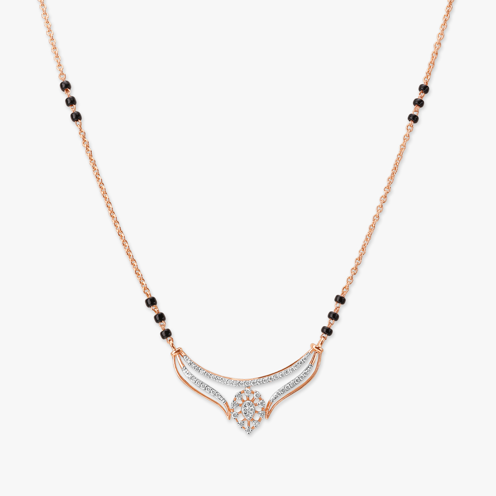 Designer Curve Diamond Mangalsutra