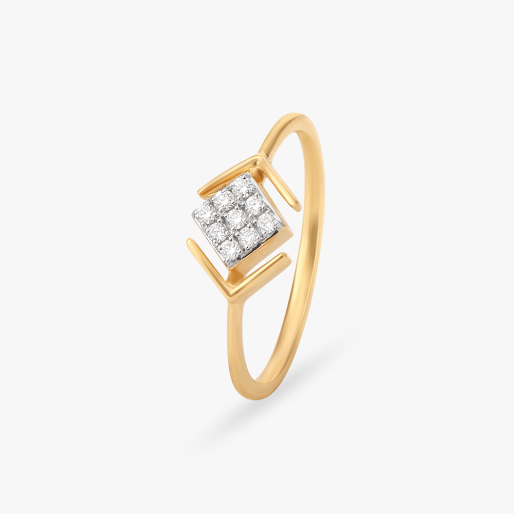 Geometric Splendour Diamond Finger Ring