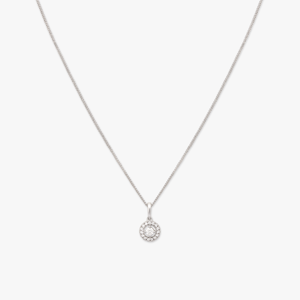 Graceful Allure Platinum Pendant With Chain