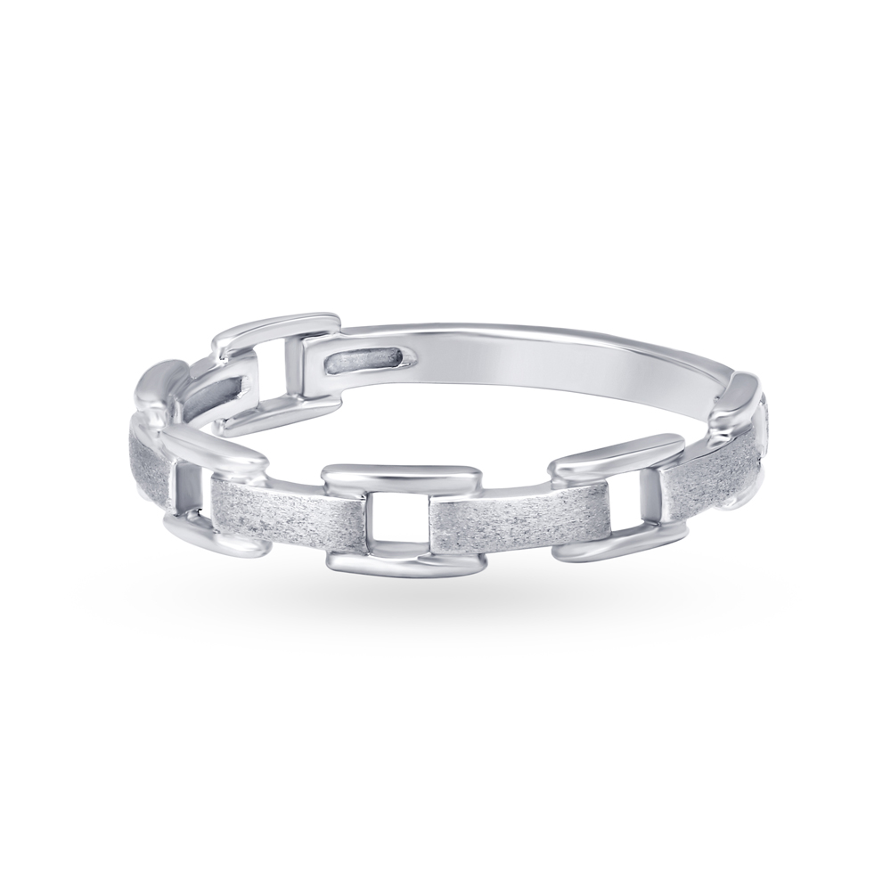 

Interlinking Platinum Finger Ring for Men