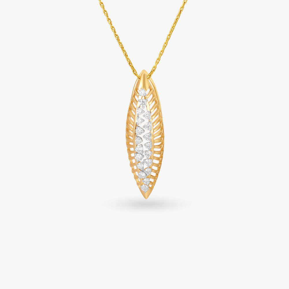 Leaflet Diamond Pendant