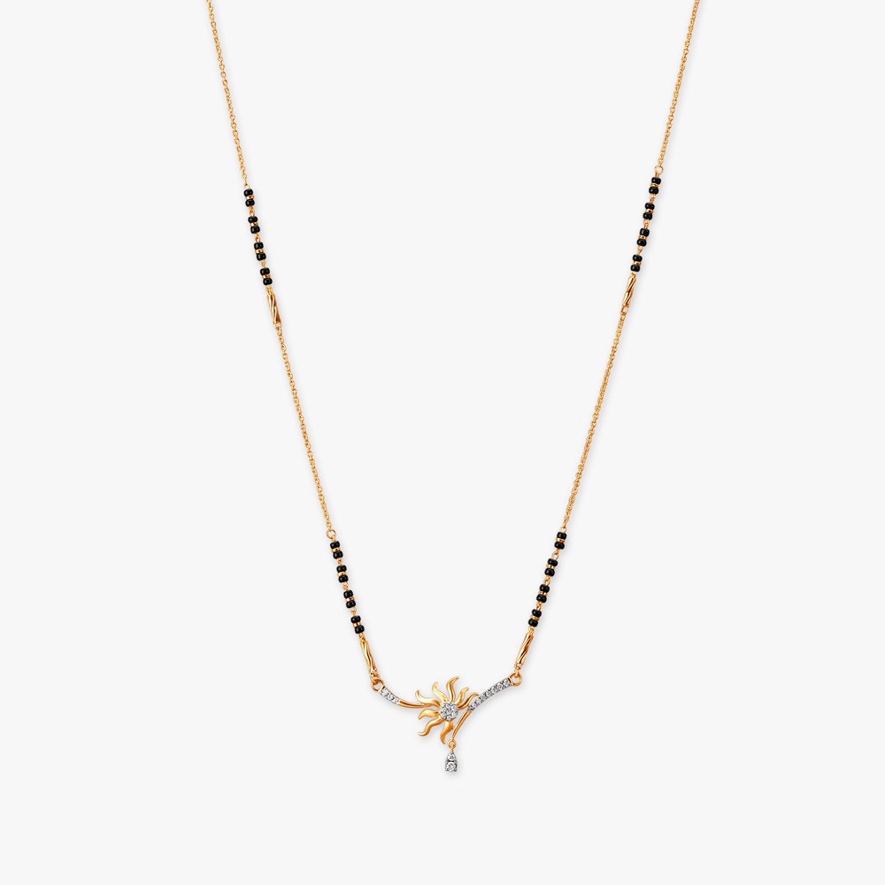 Radiant Sunburst Diamond Mangalsutra