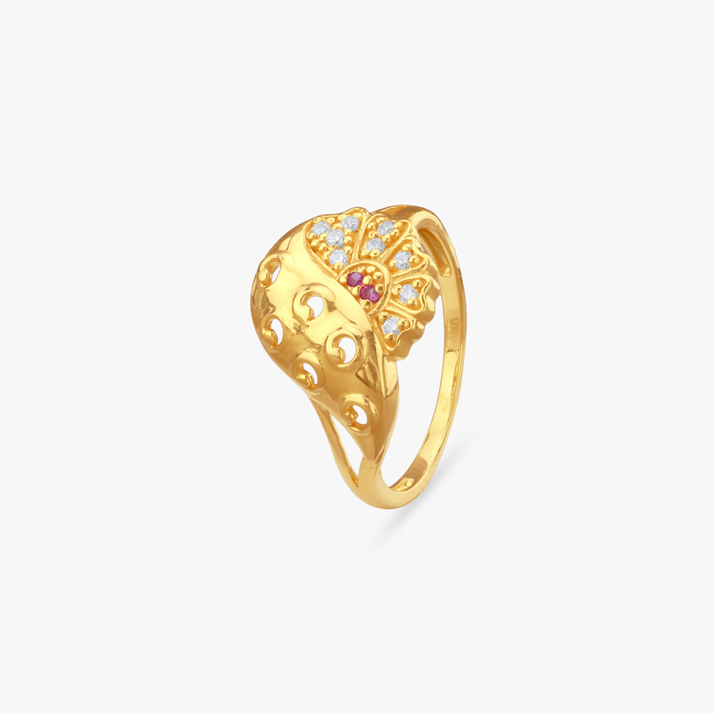 Bloom Wave Gold Ring