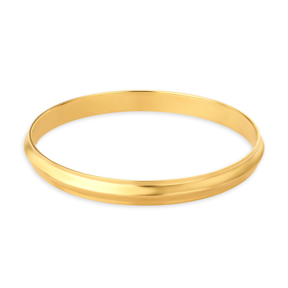 Eternal Yellow Gold Ridged Bangle