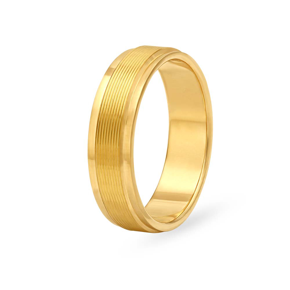 

Timeless Textured Gold Challa Ring for Men