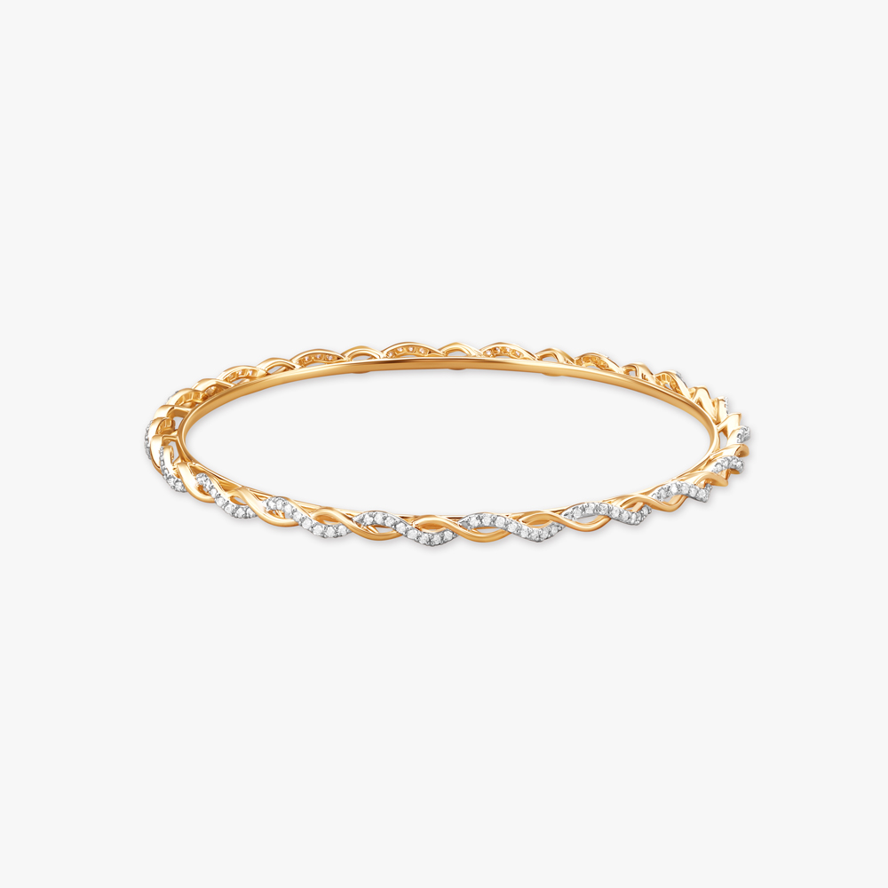 Intertwined Grace Diamond Bangle