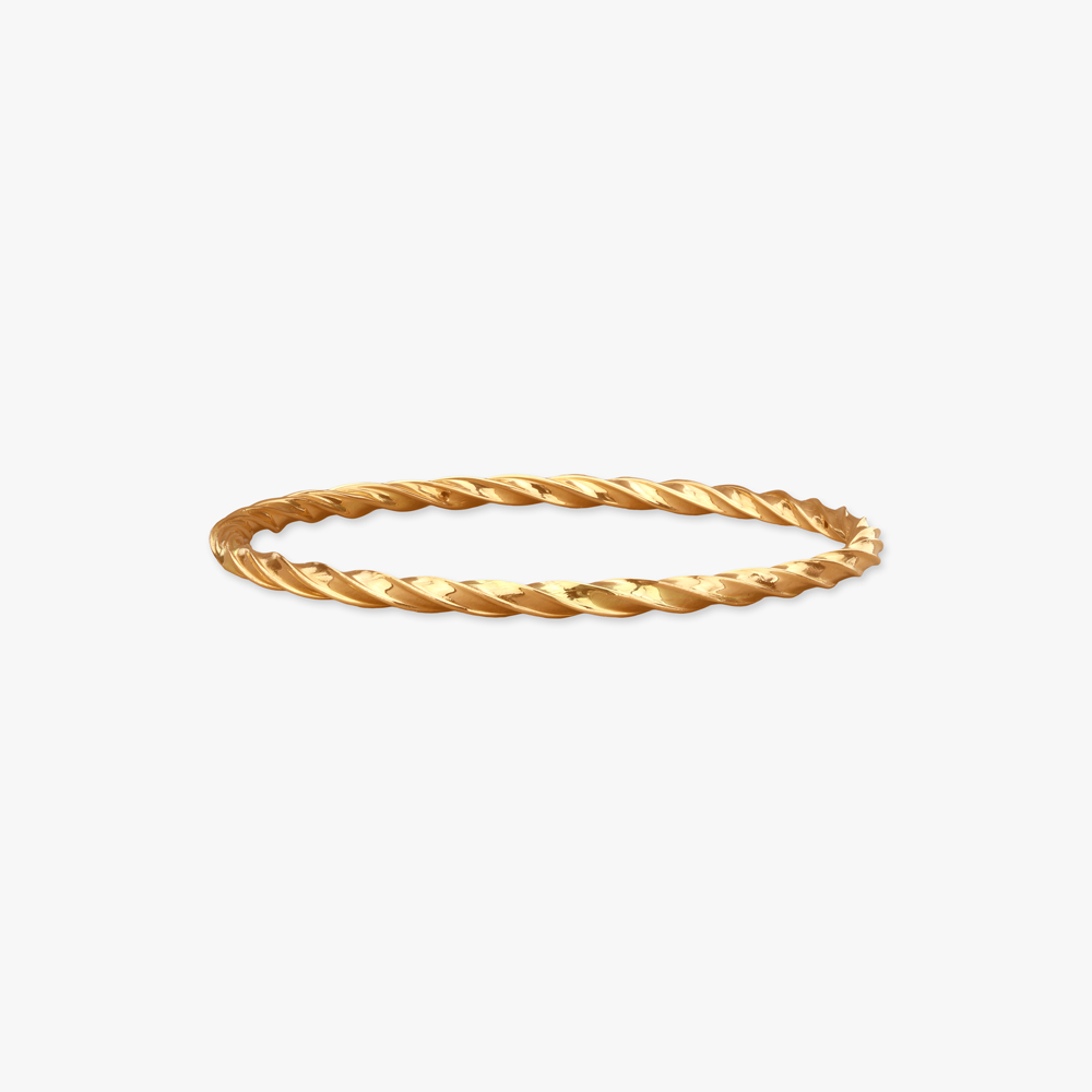 Braided Shine Gold Bangle