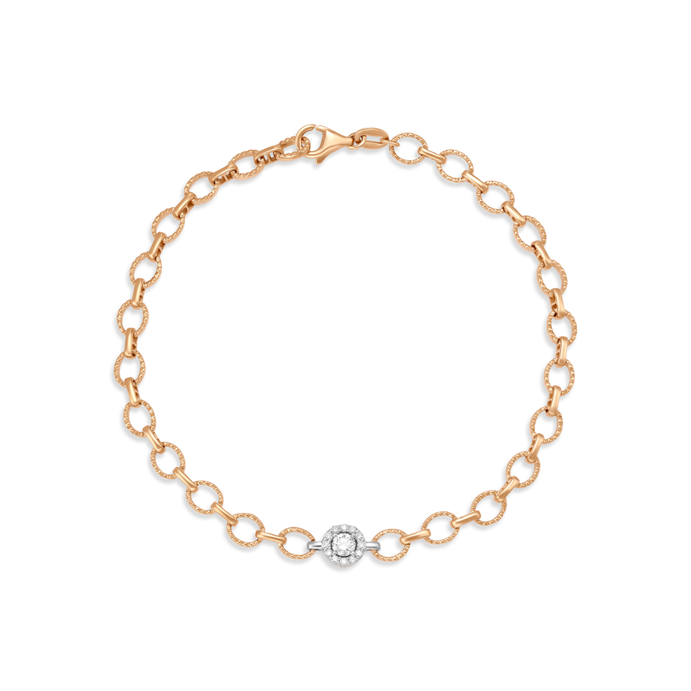 

Sophisticated Diamond Bracelet in Rose Gold