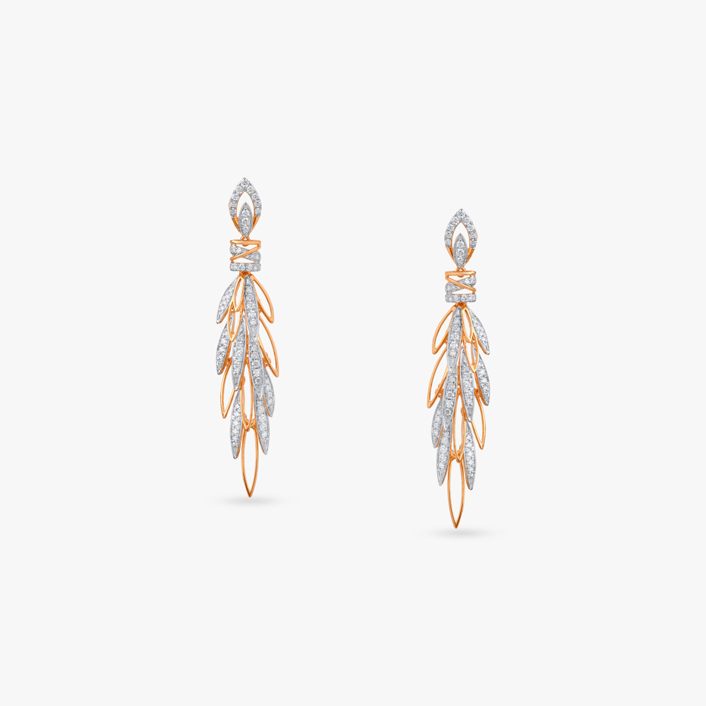 Layered Marquise Diamond Drop Earrings