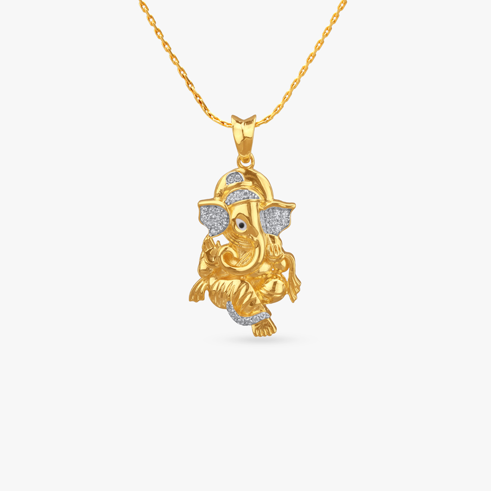 Ganesha Charm Gold Pendant