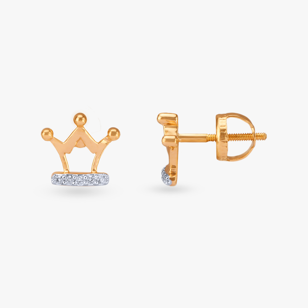 

Royal Sparkle Diamond Stud Earrings for Kids