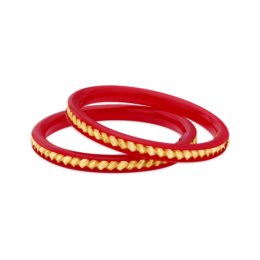 

Carved Red Pola Bangle