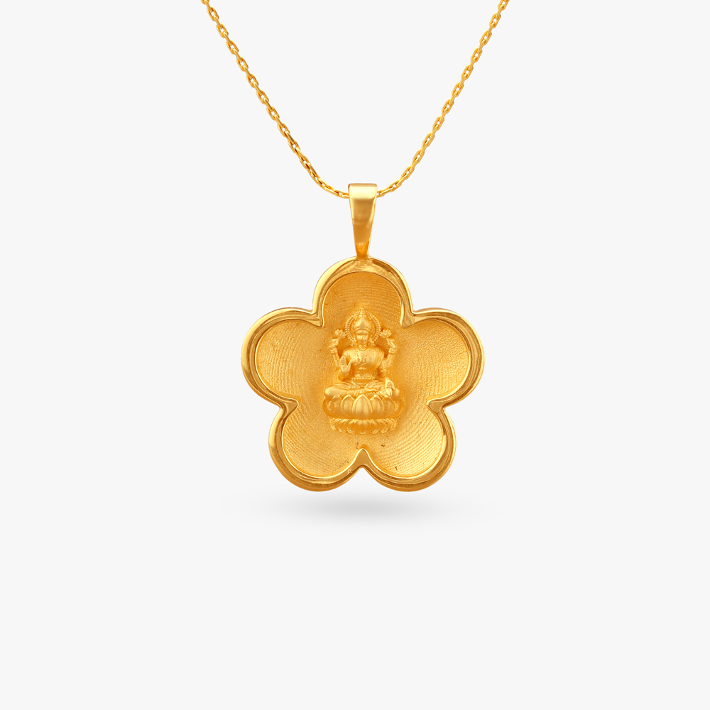 Sacred Laxmi Gold Pendant