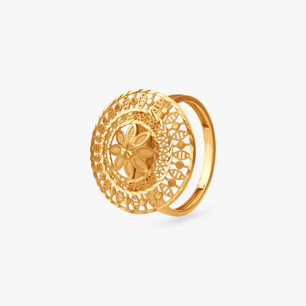 Celestial Bloom Gold Ring