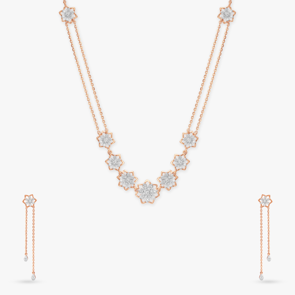 Dazzling Diamond Necklace Set