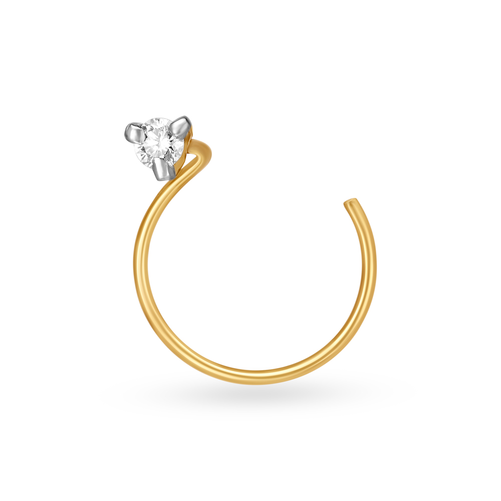 Classy Gold and Diamond Nose Pin