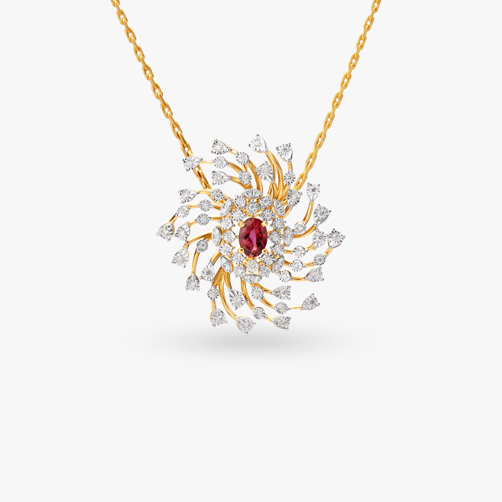 

Opulent Diamond Pendant and Earrings Set