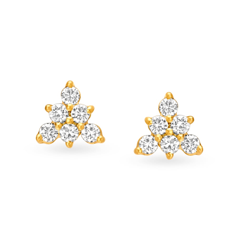 Lush Dews Diamond Stud Earrings