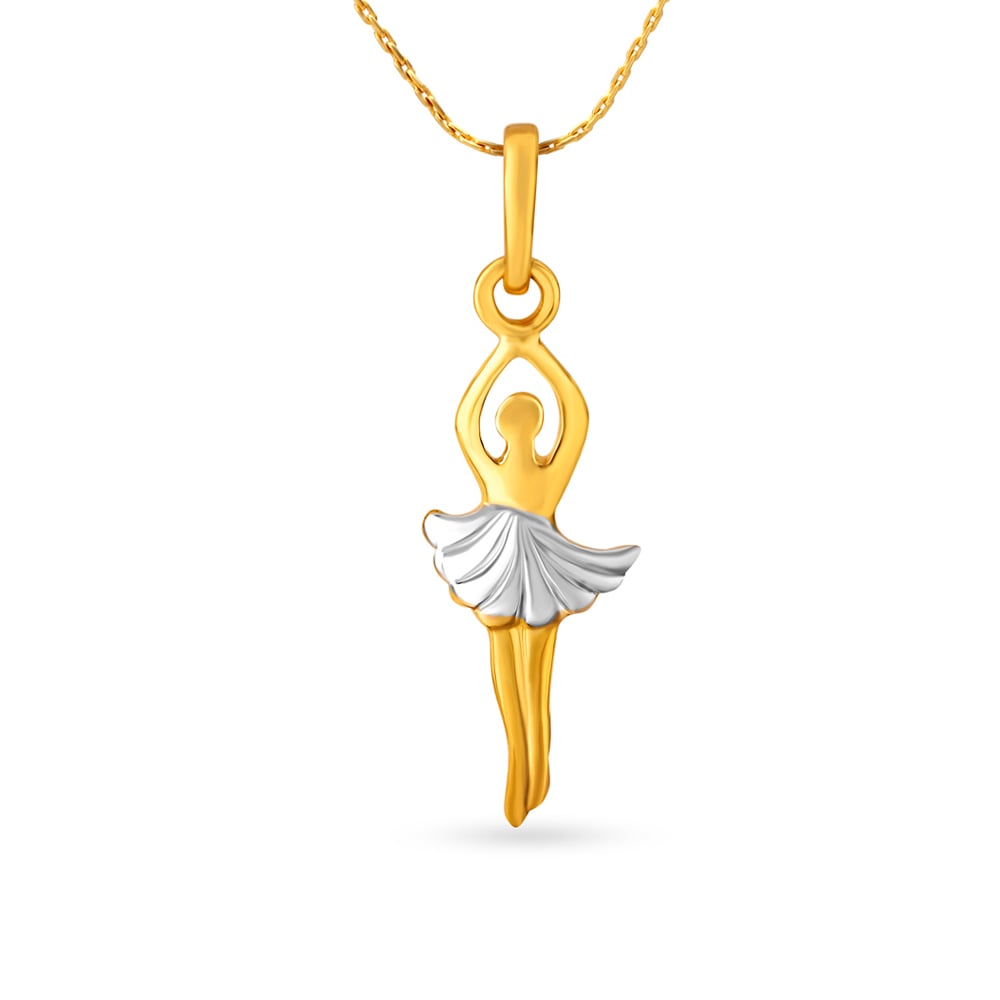 Gorgeous Yellow Gold Ballerina Pendant