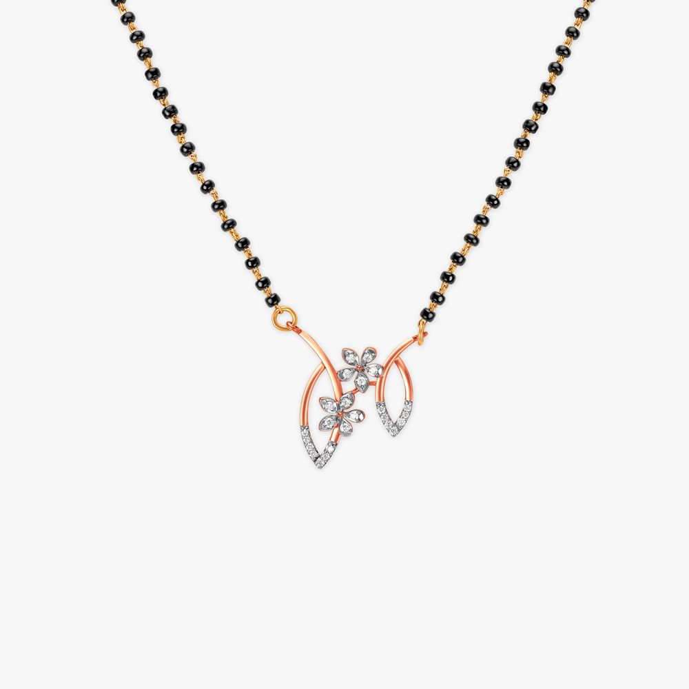Leafy Sparkle Diamond Mangalsutra