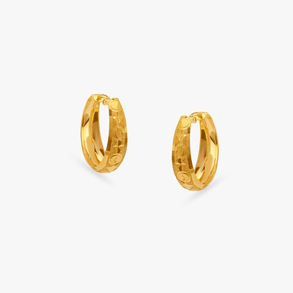 Celestial Spark Gold Hoop Earrings