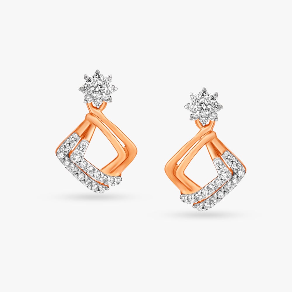 Illume Arc Diamond Drop Earrings