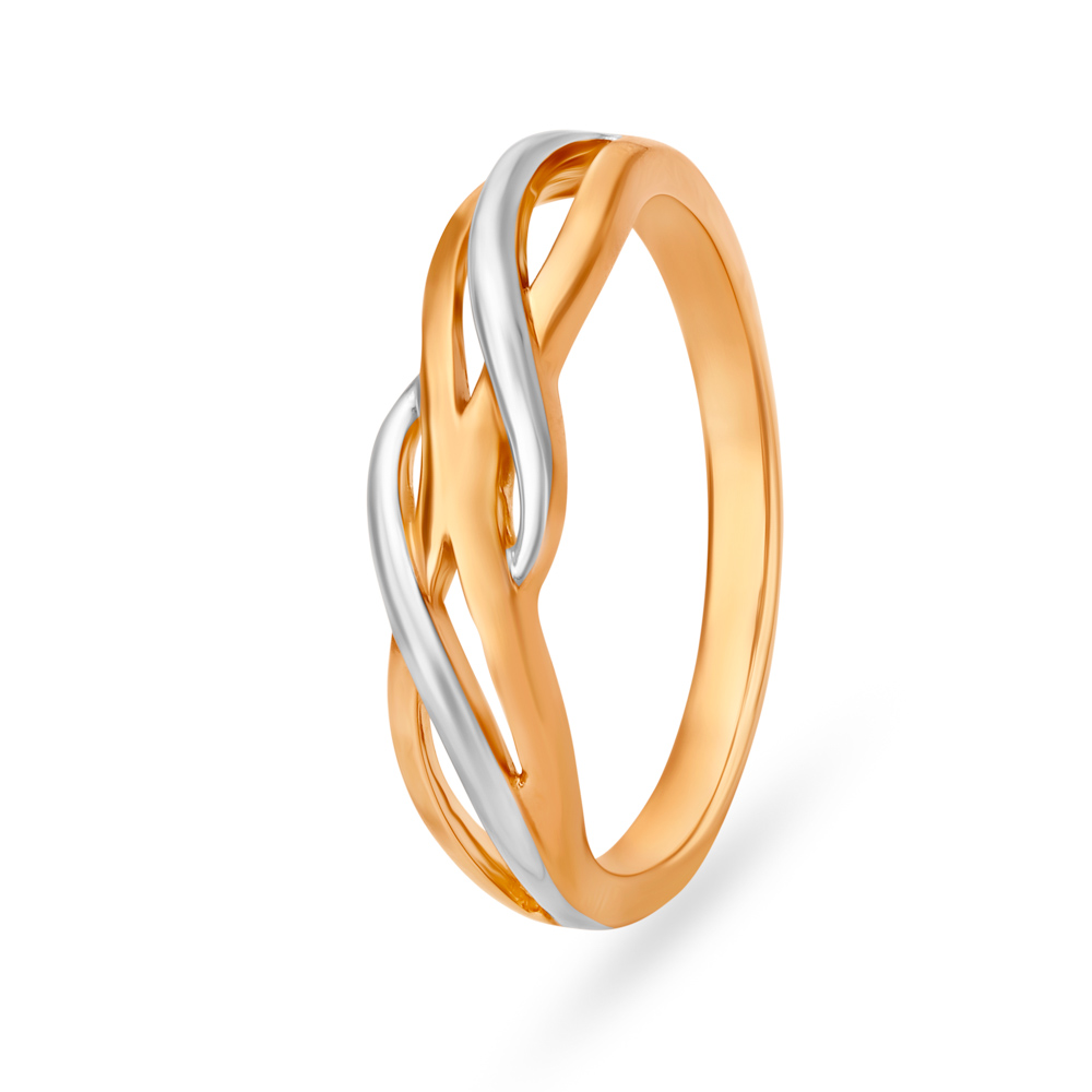 Spiral Design Gold Finger Ring