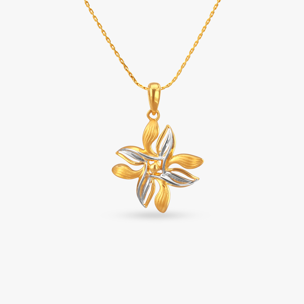 Radiant Lily Gold Pendant