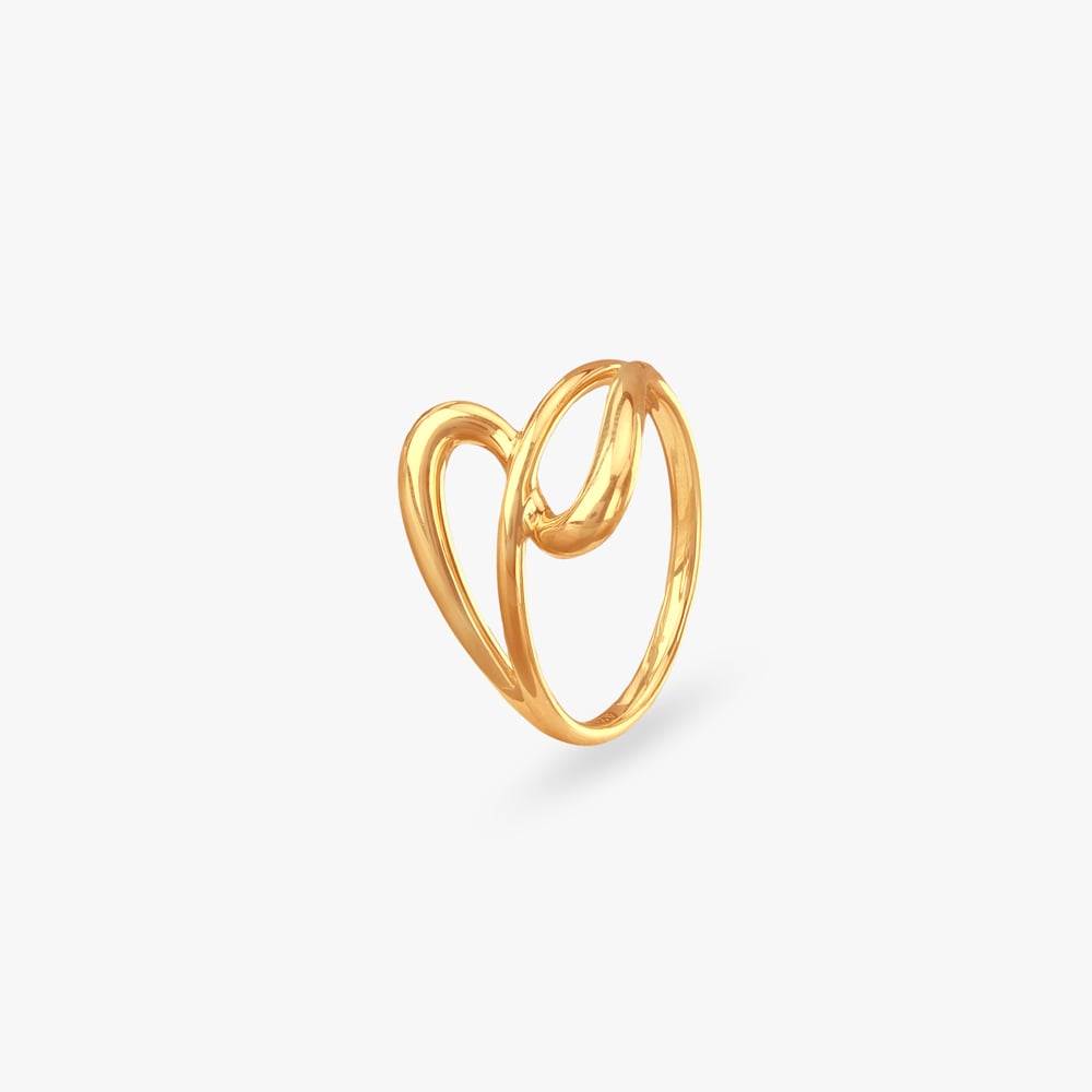 Ribbon Curve Gold Ring