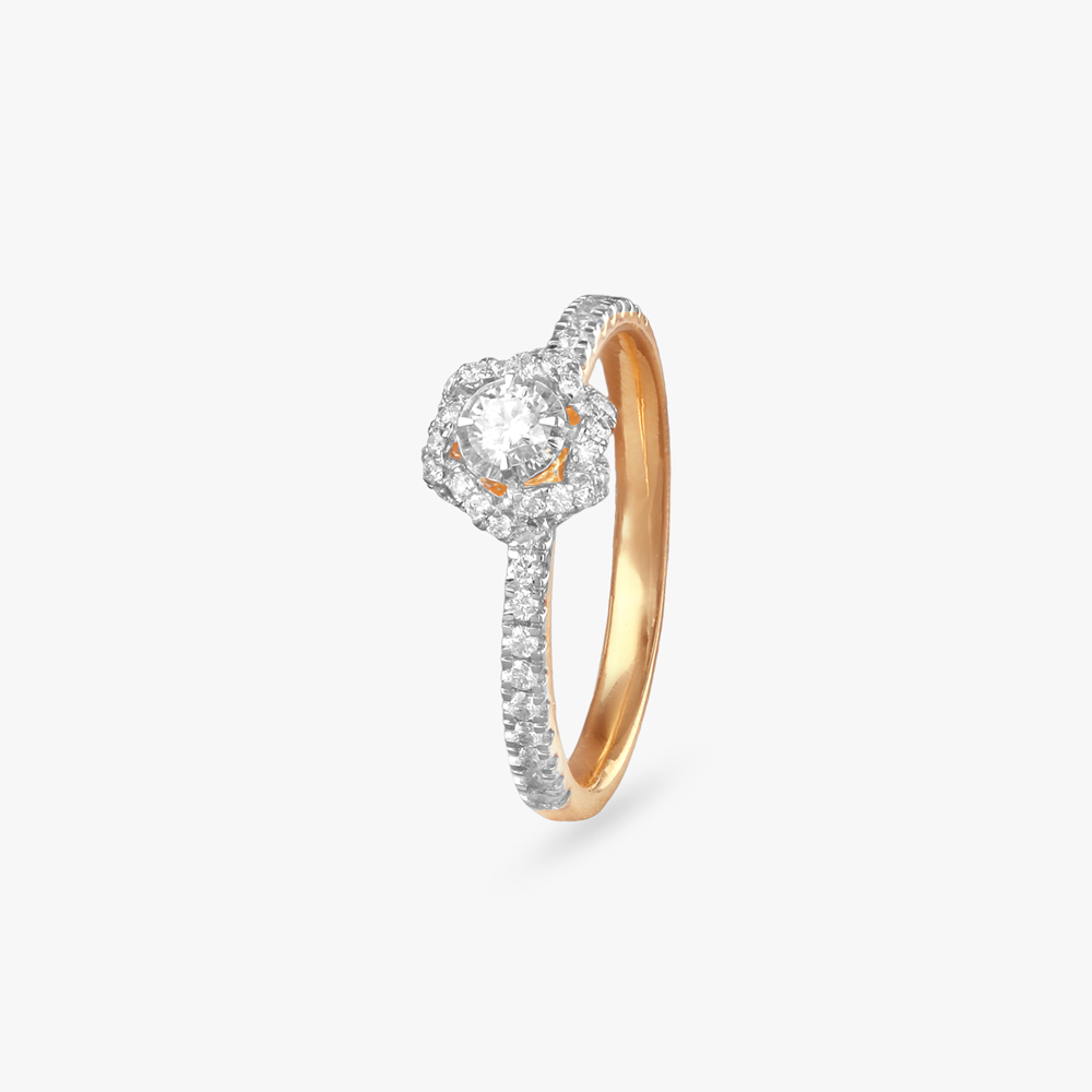 Floral Sparkle Diamond Ring