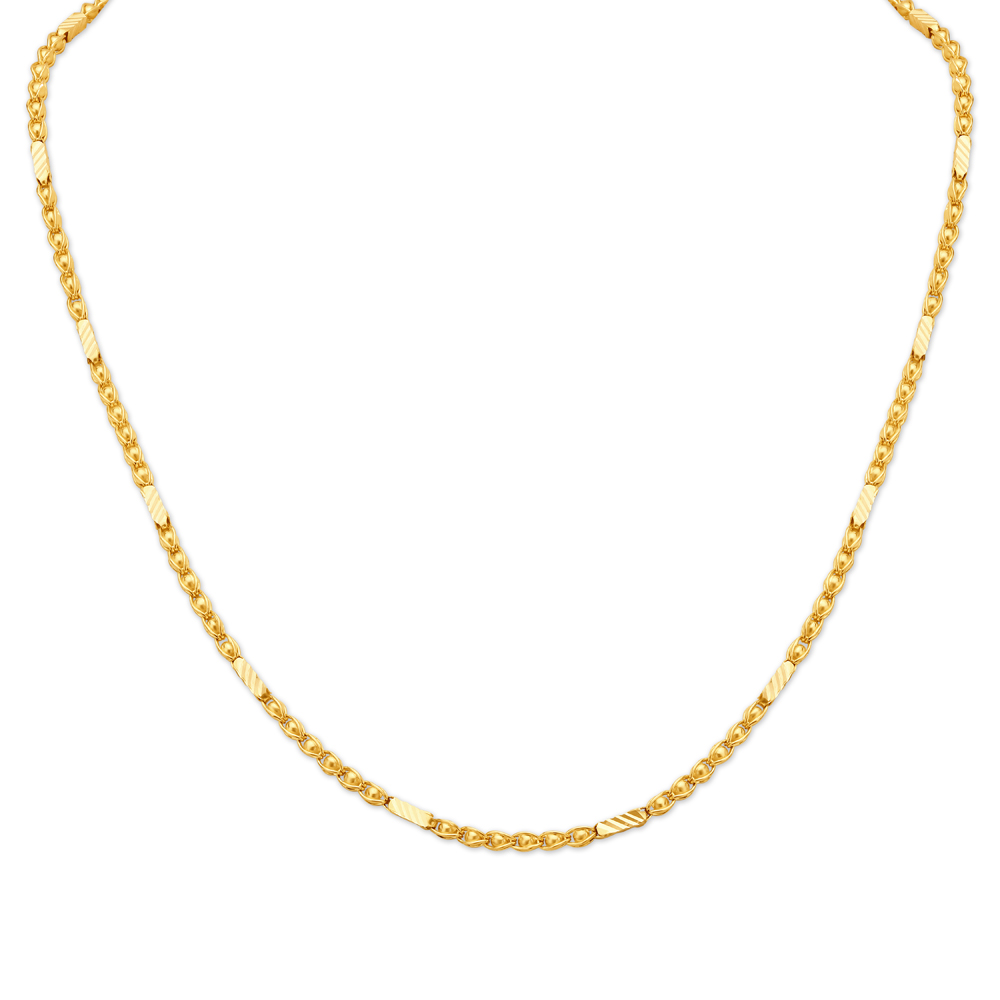 Traditional Patterned Gold Chain