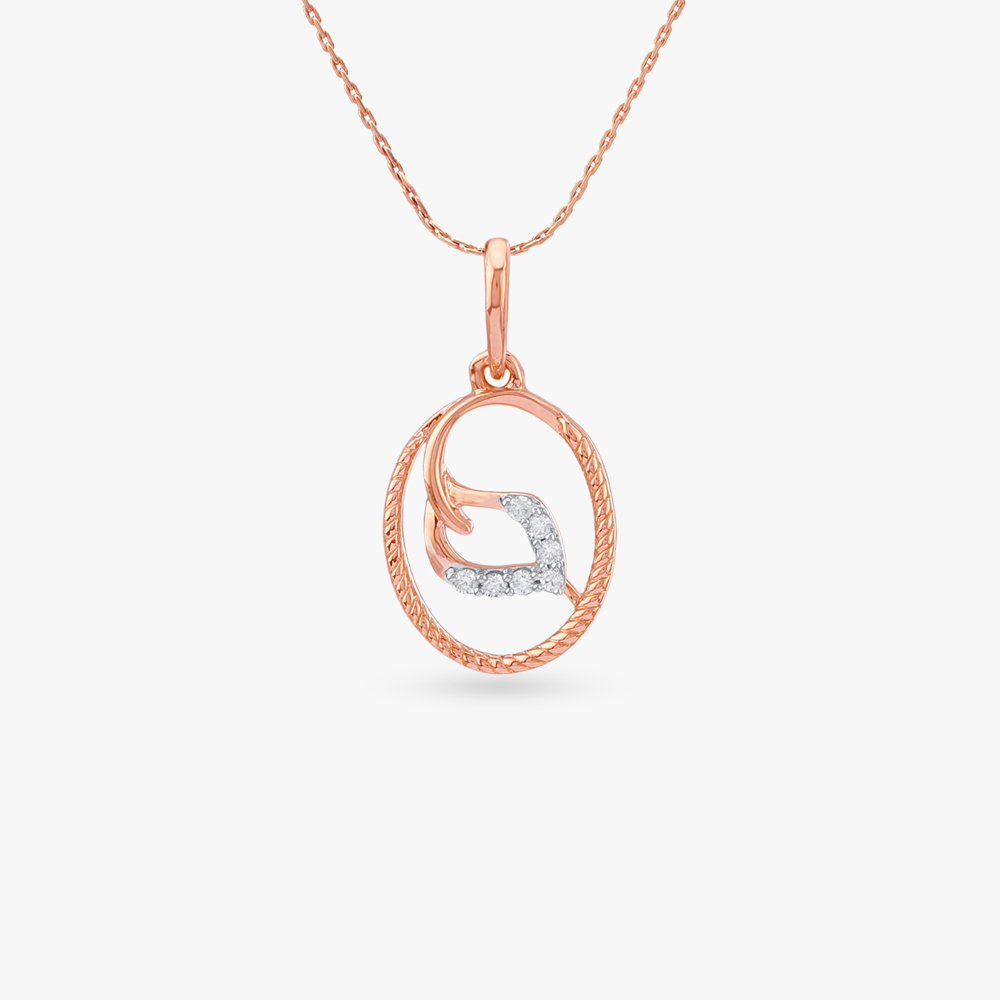 Oval Whispers Diamond Pendant