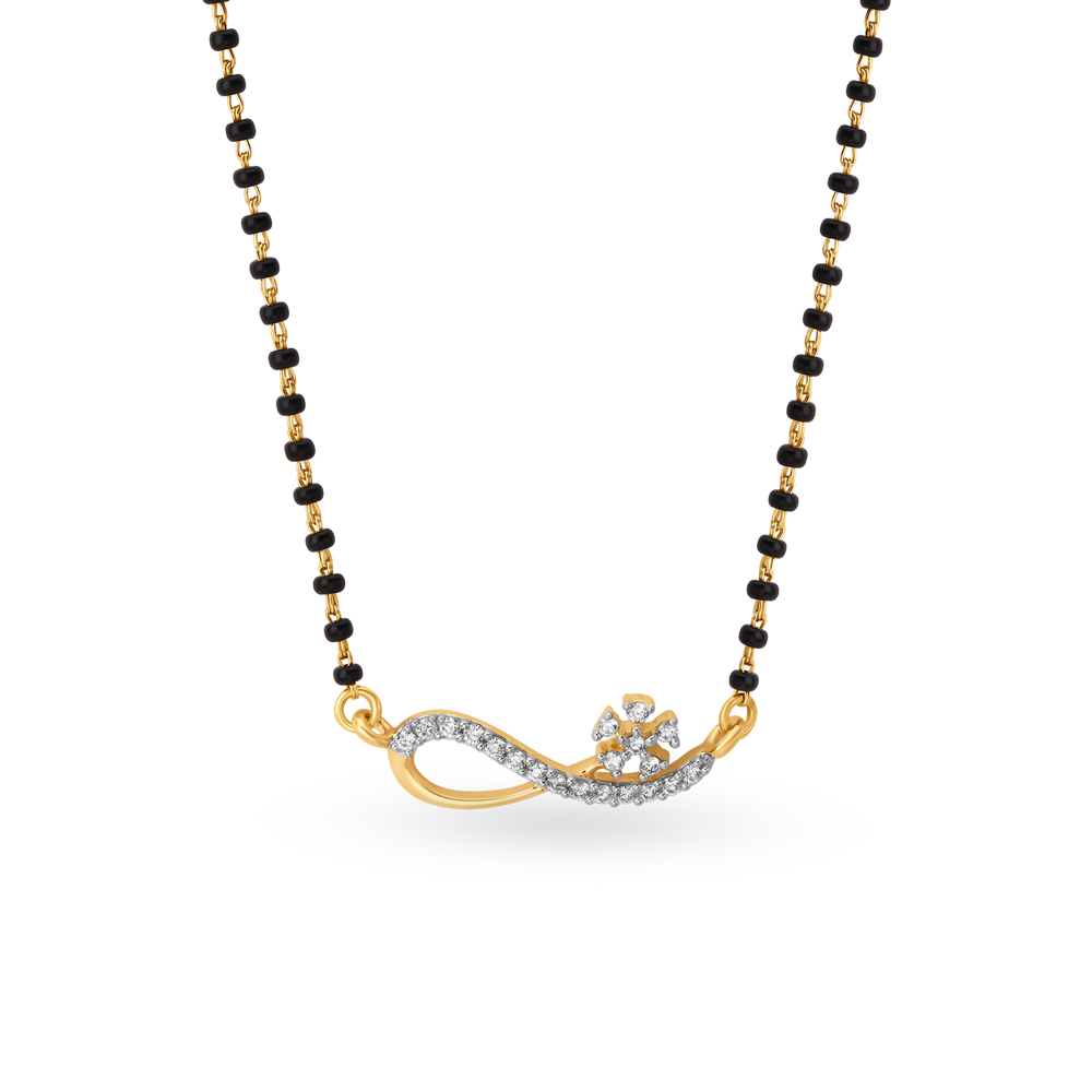 

Infinity Floral Diamond Mangalsutra