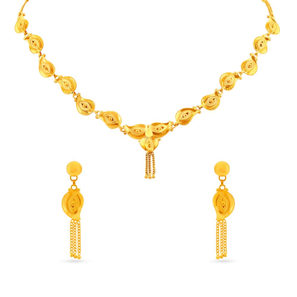 Ravishing Mango Design Necklace Set