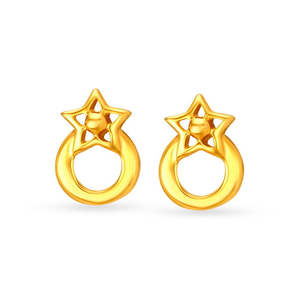 Elegant Floral Stud Earrings for Kids