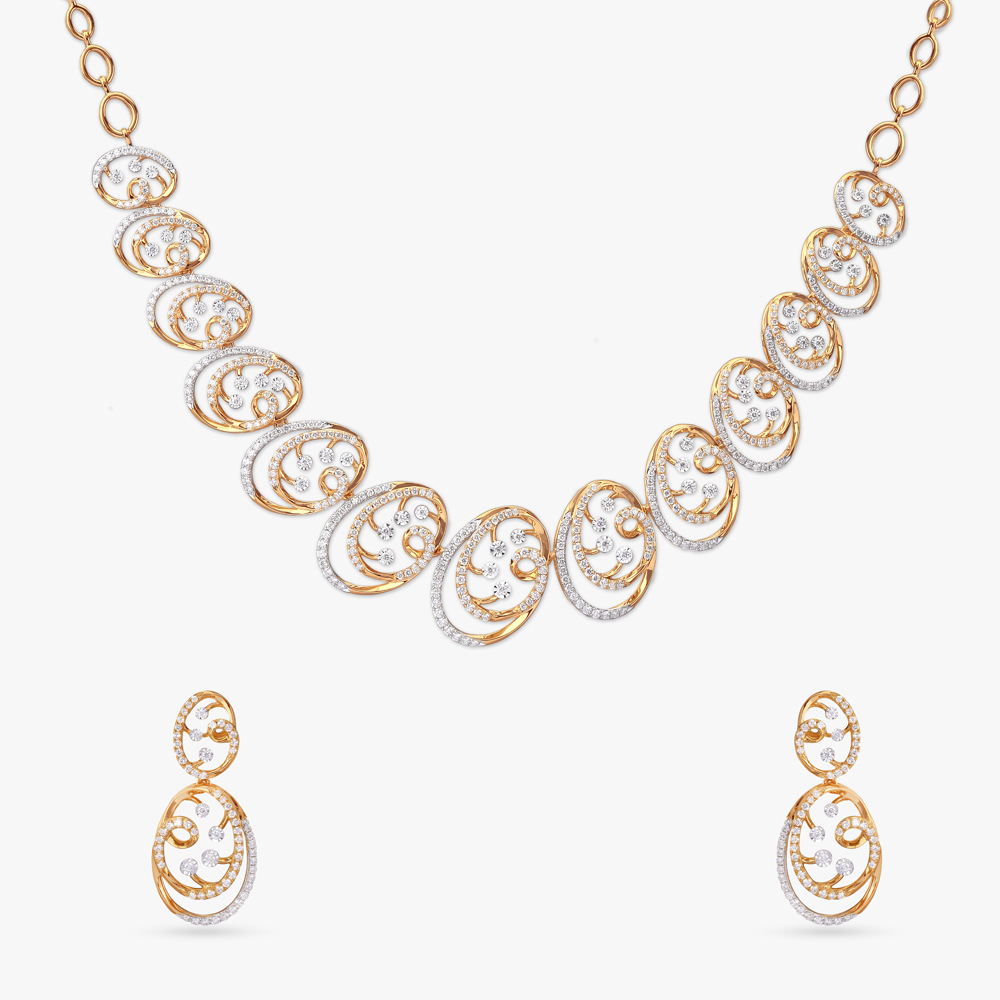 Shining Glory Diamond Necklace Set