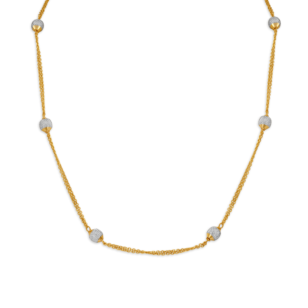Beautiful Gold Chain With Beads