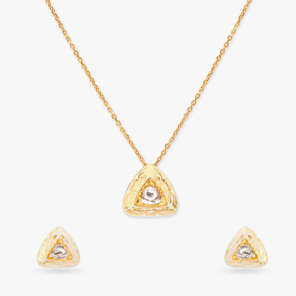 Timeless Allure Pendant with Chain and Earrings Set