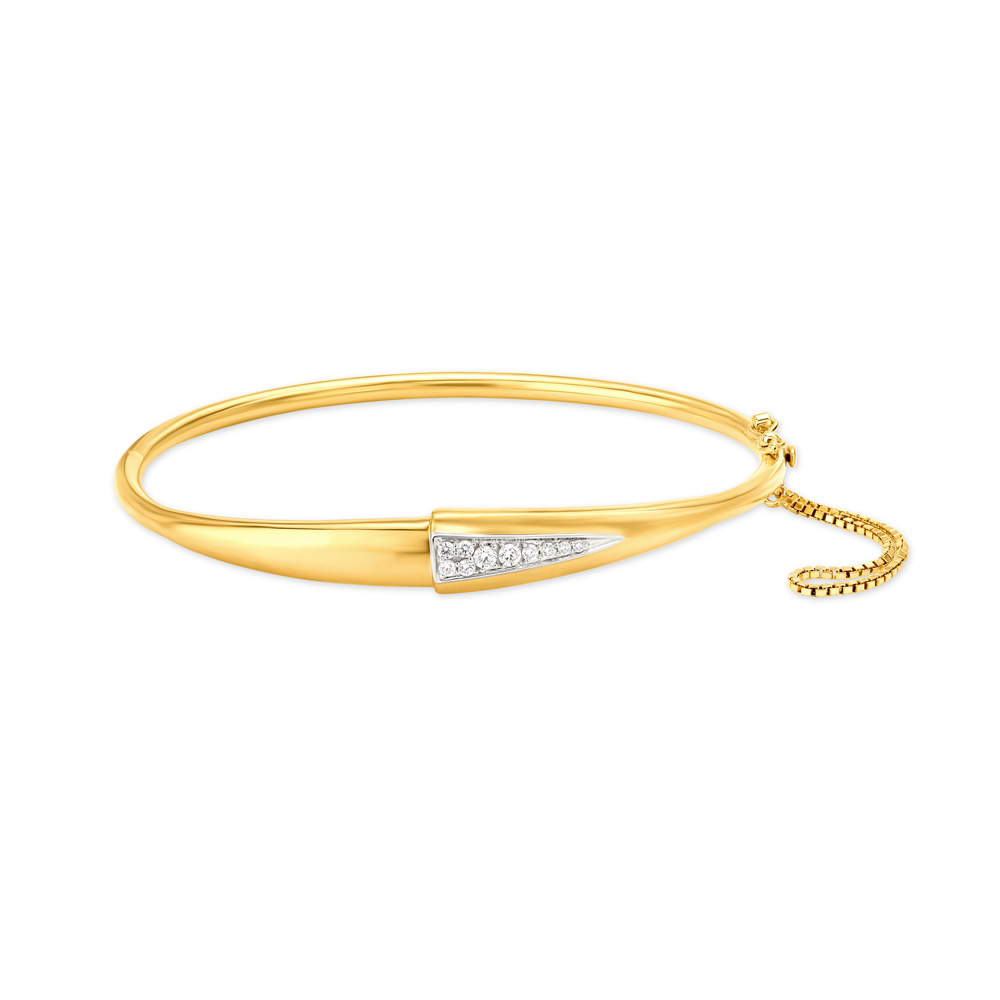 Sleek Triangle Diamond Bangle