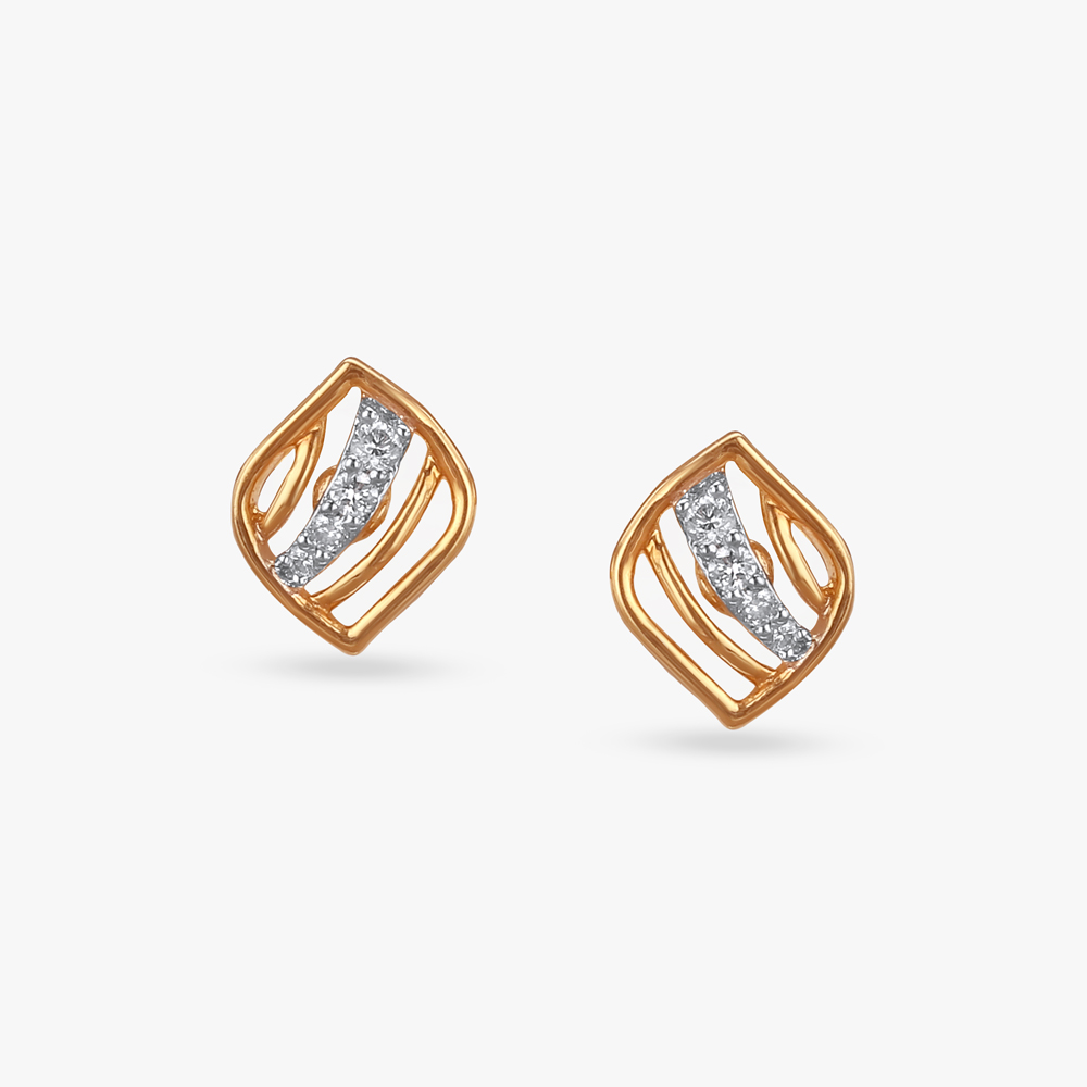 Elegant Drift Diamond Stud Earrings For Kids