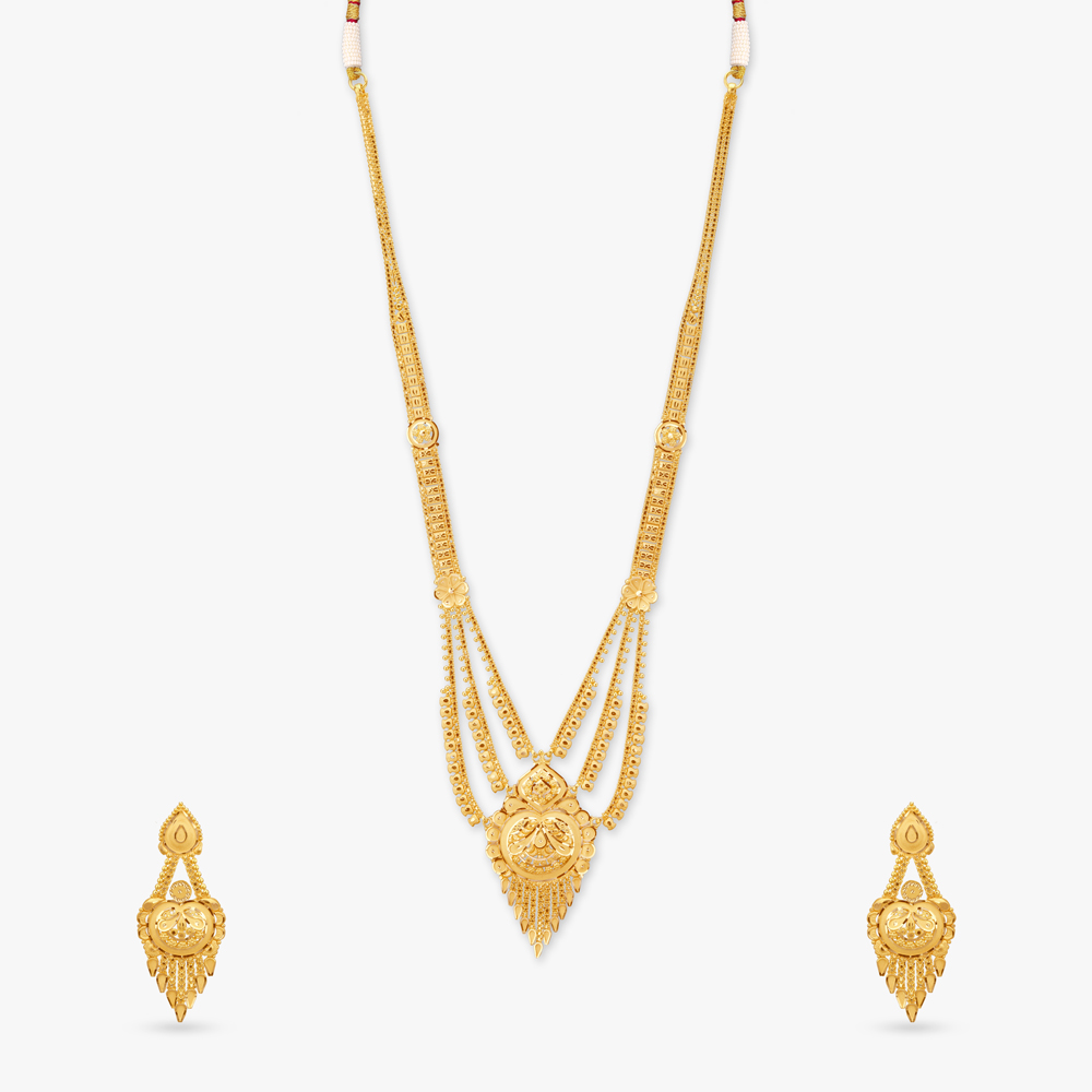 Triloka Glow Gold Necklace Set