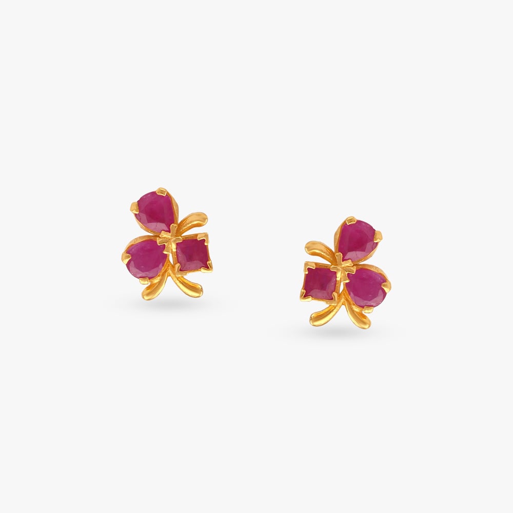 Cheeky Gloss Ruby Stud Earrings