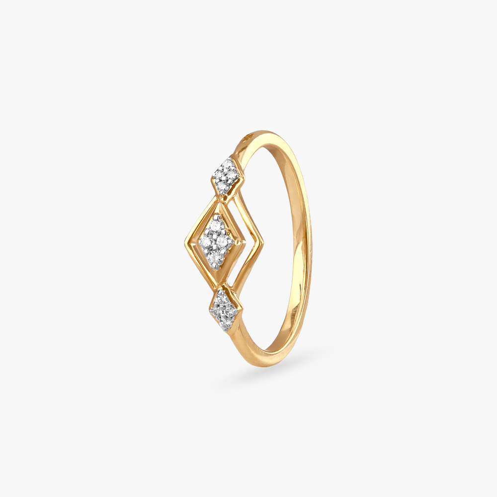 Contemporary Frame Diamond Ring