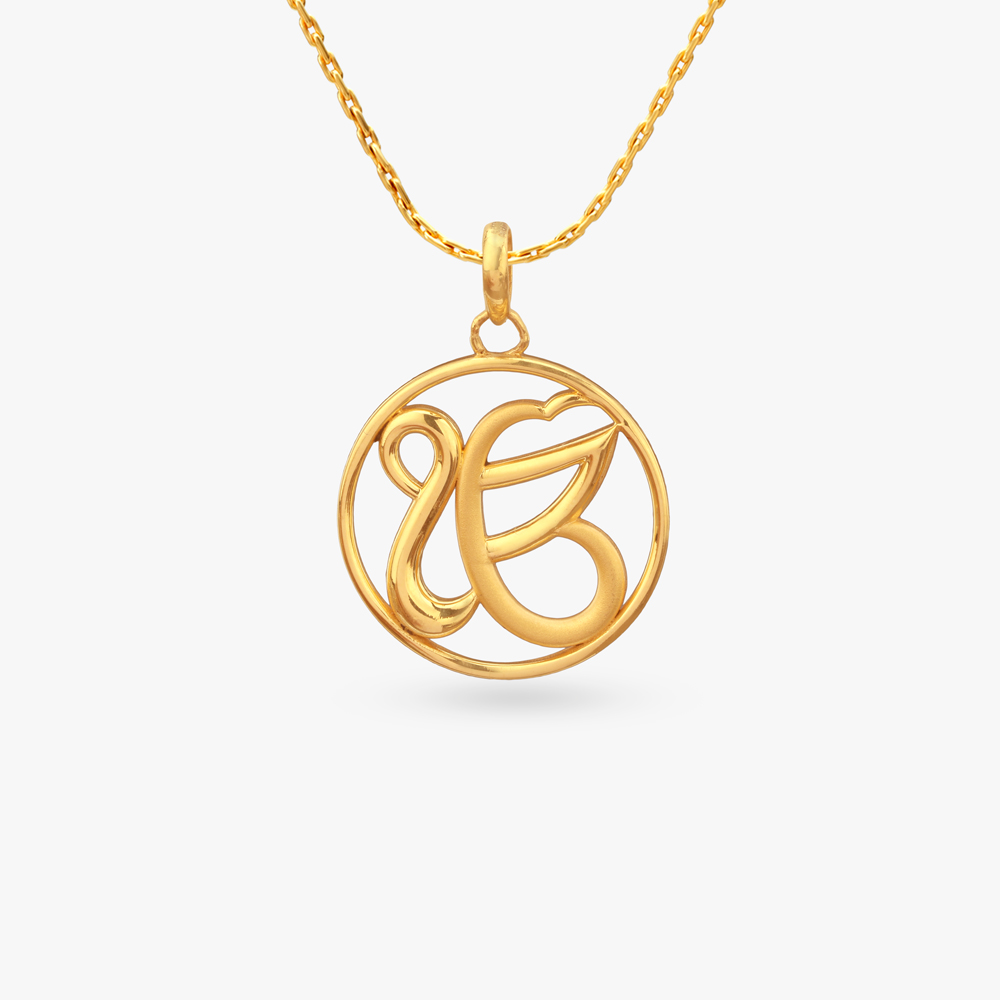 Ik Onkar Gold Pendant