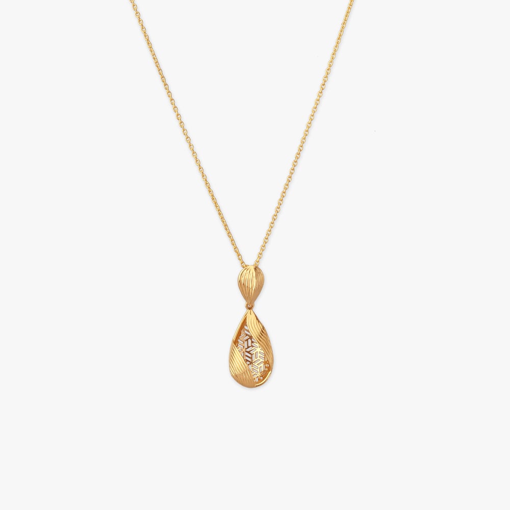 Drop Bloom Gold Necklace