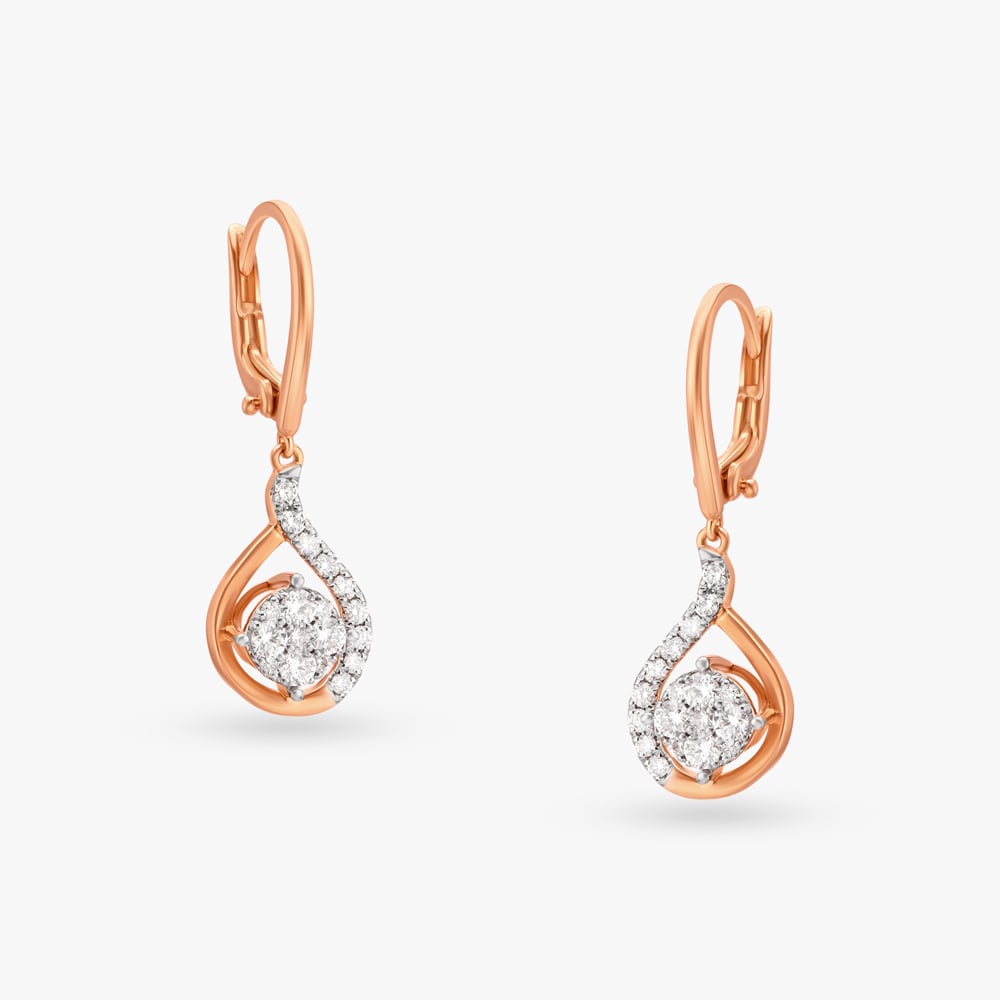 

Teardrop Diamond Drop Earrings